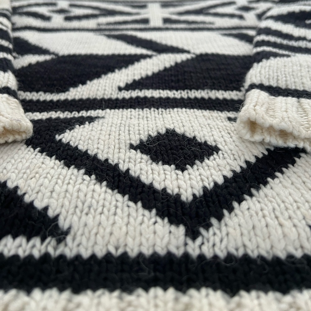 Vintage Mango Black And White Geometric Pattern W… - image 7